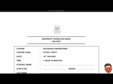 ICT502 Lab Test Jan 2025 Discussion