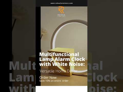 Multifunctional Lamp Alarm Clock with White Noise: Versatile #homedecor #lamp #alarm