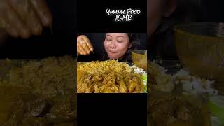 [Bites Only] Spicy Liver Curry Eating #fishcurry #fishmasala  #asmreating #mukbang #shorts