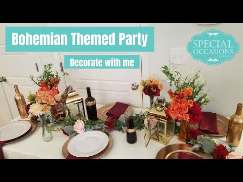 Bohemian Birthday Party | Decorate with me | Event decor and design | DIY Party Decor