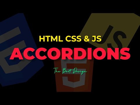 How to Build an Accordion Menu Using HTML, CSS and JavaScript | Accordion using JavaScript