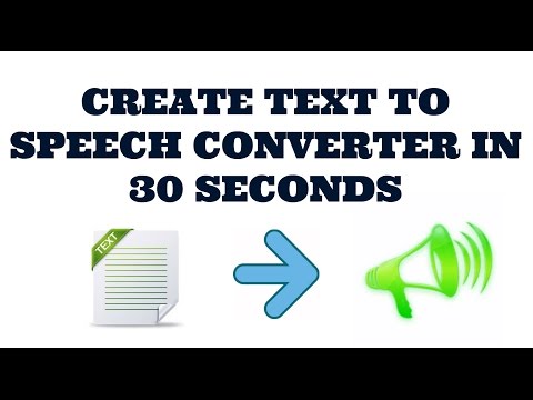 CREATE TEXT TO VOICE CONVERTER IN 30 SECONDS!!