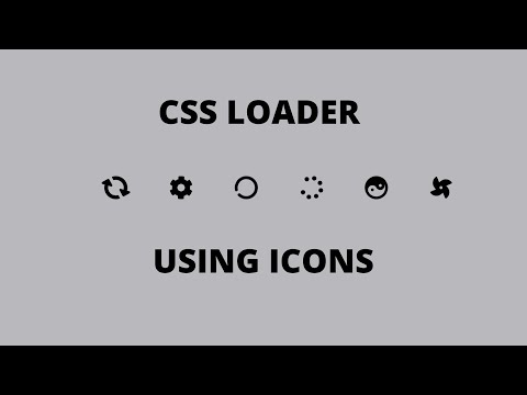 CSS loaders using Icons | HTML CSS