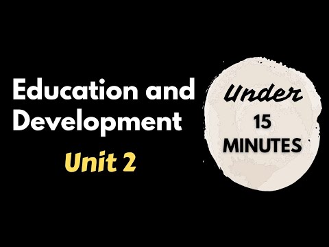 Unit 2 revision ✅ | Education & Development 