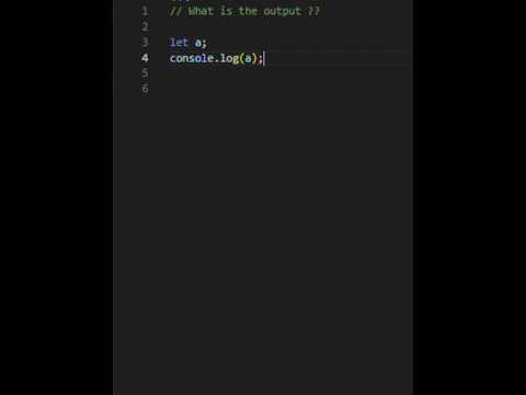 Javascript tutorial | Difference between undefined & not defined #javascript #coding #shorts