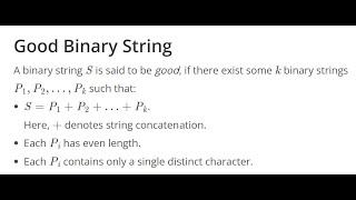 Good Binary String Codechef  Starters 130 Hindi, Easy Solution.