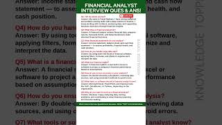 Financial Analyst Interview Questions and Answer