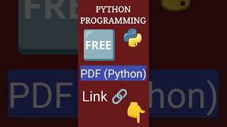 Free Python Programming Pdf #programming #pythonprograms #java #computerlanguage