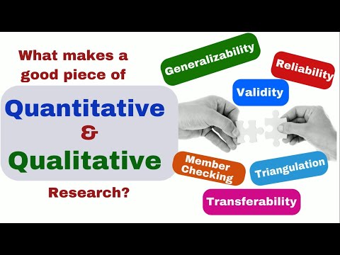 How to measure the quality of quantitative and qualitative research?