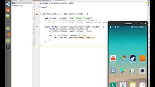 Kotlin Array examples in Android Studio