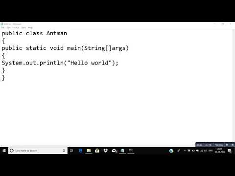 Hello world :  java