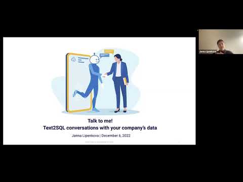 "Talk to me! Text2SQL conversations with your company’s data," with Janna Lipenkova