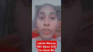 Lakshmi Maurya || REC Bijnor (CE) Gn Rank-84 @PolytechnicPathshala