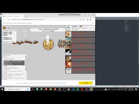 Automating Cookie clicker game using Python Selenium | Code in comment
