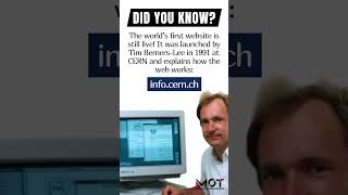 The world’s first website from 1991 is still live! Visit info.cern.ch to see where it all began.