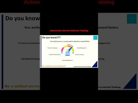 Automotive Service Advisor Training #automobile #automobileengineering