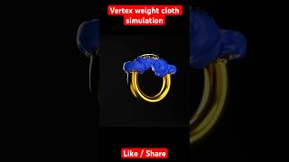Blender Tutorial: Quick and Easy Vertex Weight Cloth Simulation #blender  #tutorial #shorts