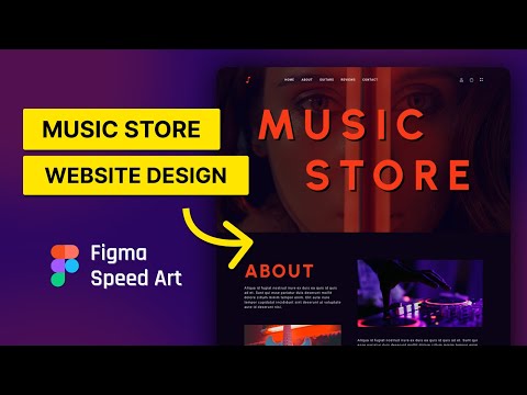 Figma Speed Art - Music Store Website Design