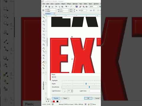 Embossed Text effect in CorelDraw | 3d effect in CorelDraw x7