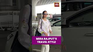 Mira Rajput Spotted At Airport In Classy Travel Look — Elegance Meets Effortless Fashion #shorts