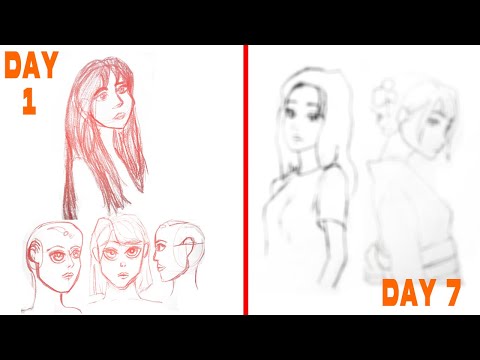 Learning how to draw like samdoesart (sketchbook)
