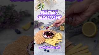 🫐Blueberry Cheesecake Dip New Recipe ✨🫐🍋 #nobakedessert