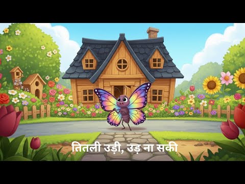 Titli Udi Ud Naa Saki | Hindi Kids Rhyme & Songs | Nursery Rhymes for Children | Rystytoons