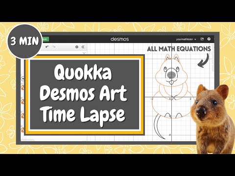 Using Math to Draw a QUOKKA | Desmos Art Project Tutorial | Time Lapse