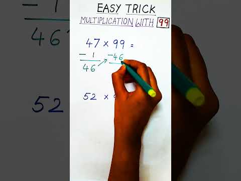 Mind-Blowing Trick to Multiply Any Number with 99 Instantly🔥#MultiplicationTrick #MathShorts#shorts