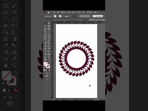 Leaves Design using Rotate tool #shorts #ytshorts #adobeillustrator #graphicdesign