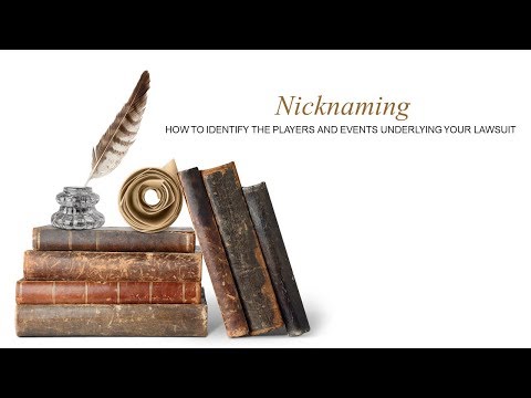 Unit #1, Video #6:  Nicknaming