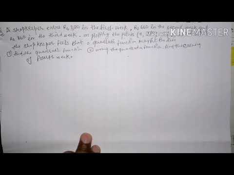 B. Com. | Business maths | Examples of linear and quadratic function in Hindi language, SOL DU