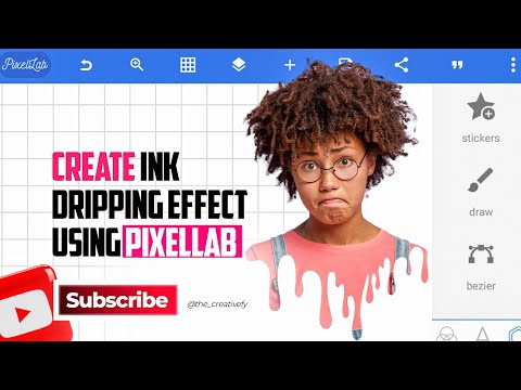 How to Create Dripping Ink Effect Using Pixellab #graphicdesign #pixellab 
