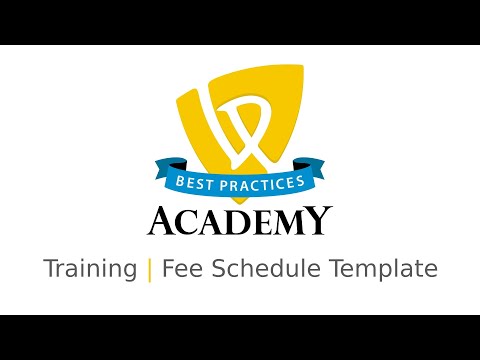 Fee Schedule Template
