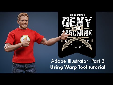 Adobe Illustrator Warp Tool tutorial - Part 2 of learning illustrator