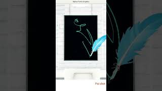 1 line modern wall art using python turtle #shorts #creative #satisfying