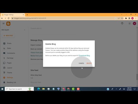 how to remove blogger blog BlogSpot