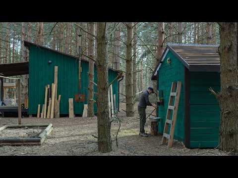 My Forest homestead, Now I have an outdoor shower, off grid building