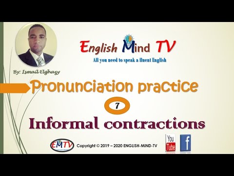 Pronunciation practice| English Fluency tips: informal contractions in spoken English