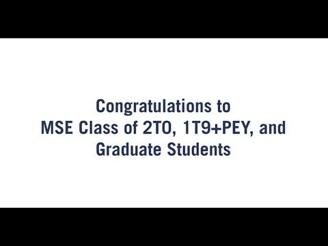 MSE at UofT - Graduation 2020 - Congratulations