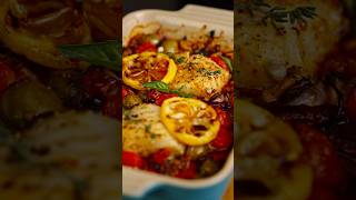 One-Dish Italian Cod fish with Cherry Tomatoes and Olives – a flavor-packed, oven-baked wonder!