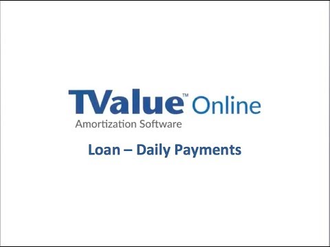 TValue Online - Loan with Daily Payments