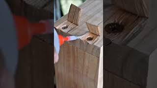 Discreet method for installing nails into wood without damaging the appearance. #woodworking #design