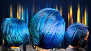 Colored | Cut | Styled ( Blues )