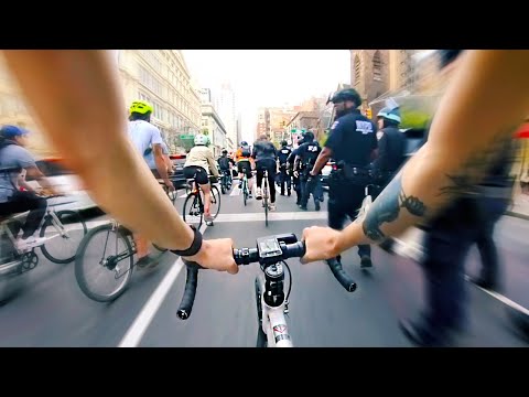 Riding in 3 NYC boroughs with 333 people - POV Fixed Gear