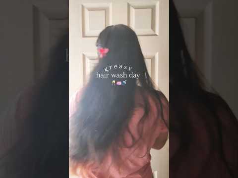 effective & simple hair wash routine🧼🚿🧖🏽 products in comment section #haircareroutine #shorts