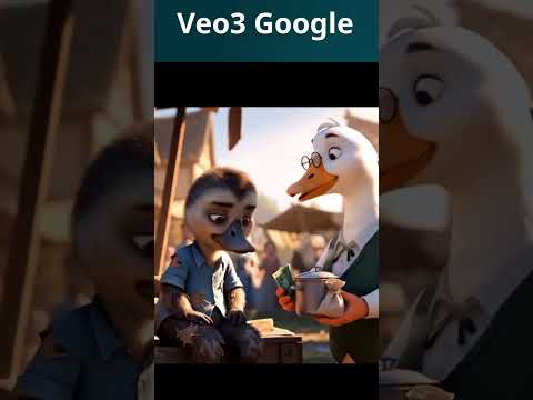Veo3 Google – Kind Goose Helps Poor Duckling | Emilya AI Pro