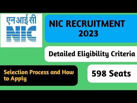 NIC Recruitment 2023 National Informatics Centre Job Vacancy 2023 #govtjobs #jobnotification #jobs
