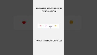 Navigation Menu Using HTML and CSS😍 #shorts #navigationbar #menubar #cssanimation #cssmenu