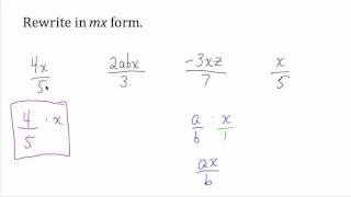 Rewriting Expressions With Coefficients